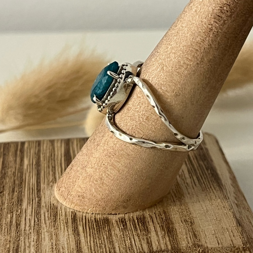 New 925 Solid Sterling Silver Emerald Gemstone Ri… - image 3